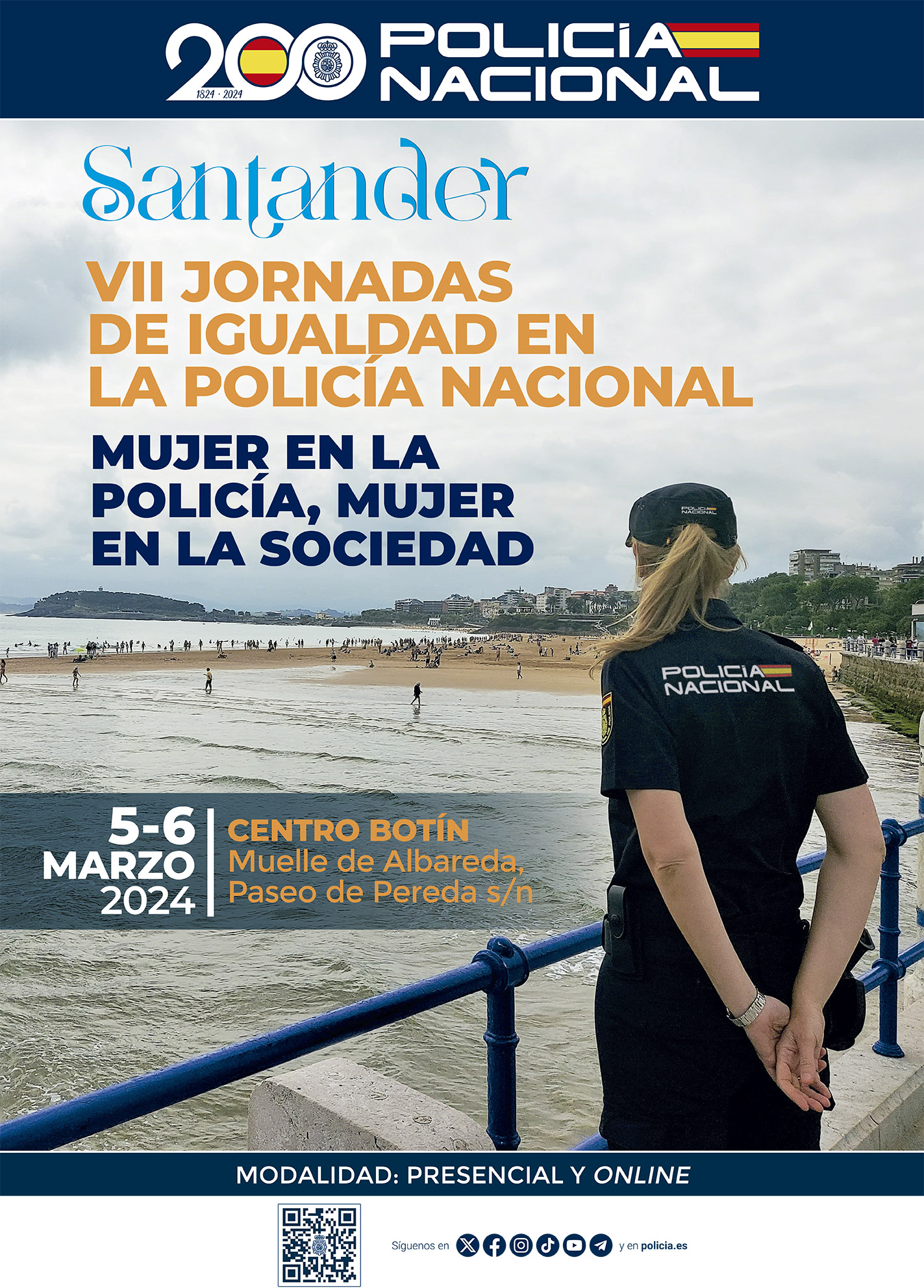 Cartel de las VII Jornadas de igualdad en la Policía Nacional.